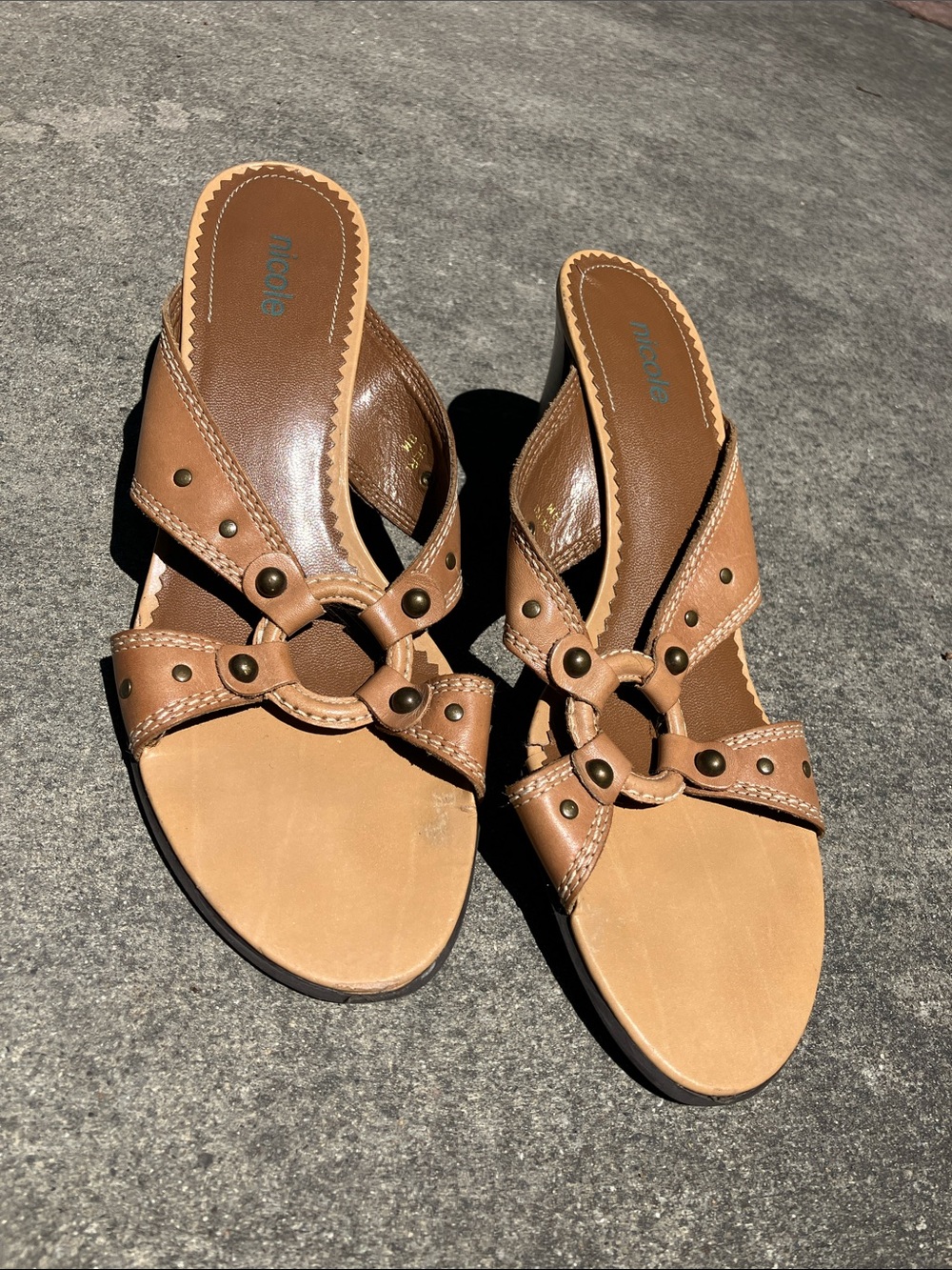 Women’s Nicole Heeled Slide-on Sandals Size 8